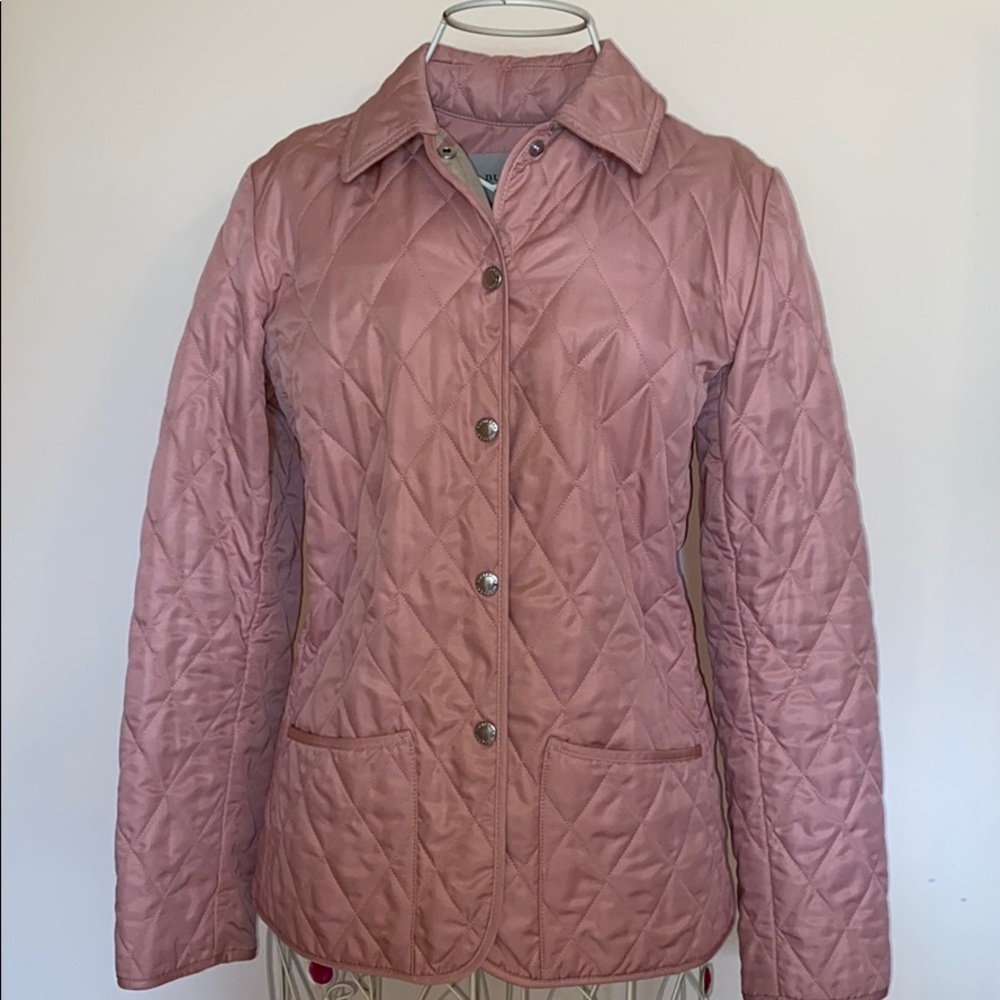 Girls size 12 pink quilted Burberry jacket rare